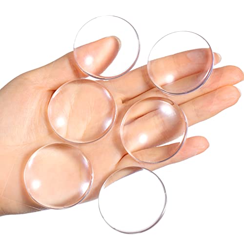 Door Stopper Wall Protector - Wall Shield Bumper Guard from Door Knobs, Sturdy Self Adhesive, Soft and Transparent,Washable and Reusable Shock Absorbent Gel for Home Office (Classic Round, 6pcs)