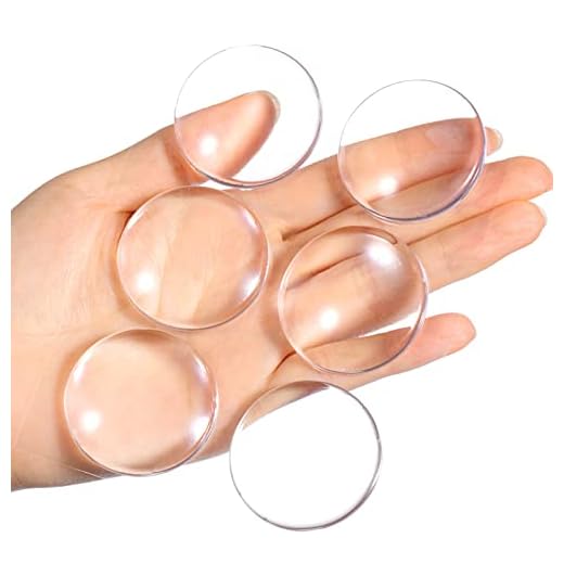Door Stopper Wall Protector - Wall Shield Bumper Guard from Door Knobs, Sturdy Self Adhesive, Soft and Transparent,Washable and Reusable Shock Absorbent Gel for Home Office (Classic Round, 6pcs)