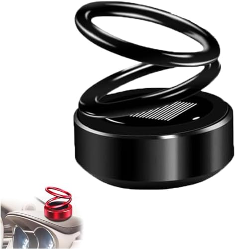 AEXZR Mini chauffage portable, solaire et électrique, rotation 360°, chauffage cinétique automatique (noir)