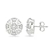 DGOLD Sterling Silver White Round Diamond Fashion Earring (0.03 Cttw)