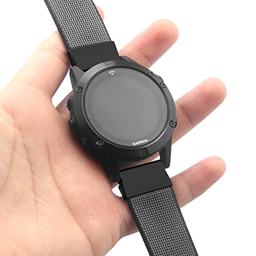 Correas de nailon de 22 mm transpirables para evitar sudor en Garmin Fenix 6 4