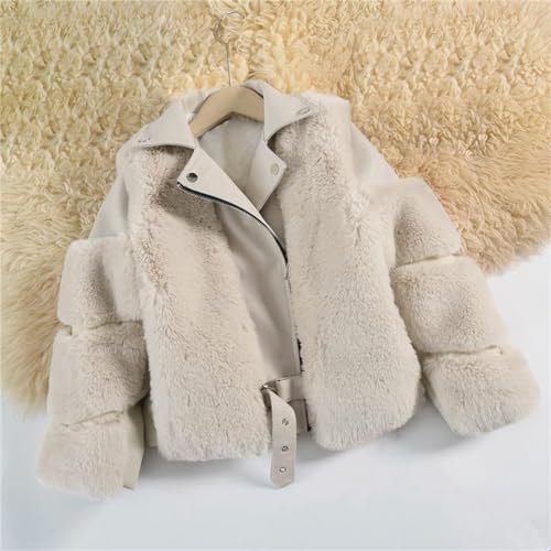 Kids Girls Fleece Zip Up Jacket Solid Color Lapel Long Sleeve Plush Coat Cute Stylish Outwear for Toddler Girls2