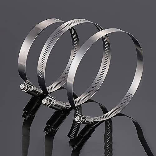 80 Pcs Hose Clips Adjustable, Stainless Steel Jubilee Clips Assortment 10 Size 8-83mm for Securing Hose Connections