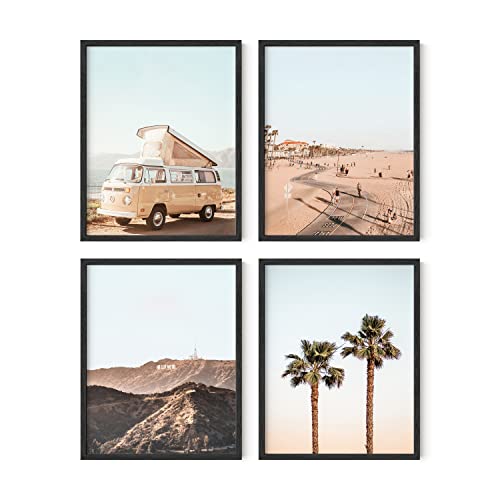 HAUS AND HUES Beach Decor and Art Prints – Set of 4 Coastal Beach Prints, Nautical Wall Art for Home, Bathroom, or Bedroom (Black Frame, 8x10) by HAUS AND HUES - Used condition - US$35.44