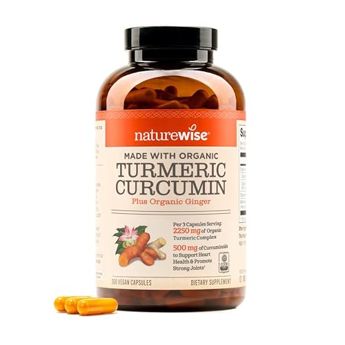 NatureWise Curcumin Turmeric 2250mg - 95% Curcuminoids & BioPerine Black