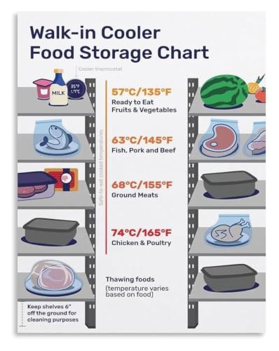 Shelf Life Poster for Dry Wet Frozen | Pantry six months fridge three days freezer twelve(Unframed,12X18inch(30X45cm))
