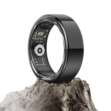 DekeFit Anello Intelligente (Nuova Versione 2025), Smart Ring Uomo Donna per Monitoraggio Sonno/Pulsometro/SpO2, 100+ Modalità Sportive IP68 Impermeabile Activity Tracker Android iOS, Taglia 8, Nero