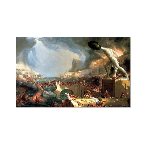 Impression sur toile Le cours d'Empire 4 Destruction 70x110cm
