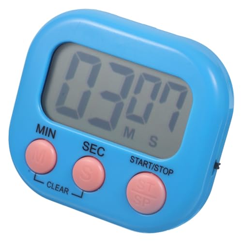 EXQUIMEUBLE Temporizador de Cocina Digital Pequeño con Pantalla Contador de Diseño Magnético y Apagado Sencillo para Gestionar Tiempos de Cocción y Exámenes Color sin Batería Incluida