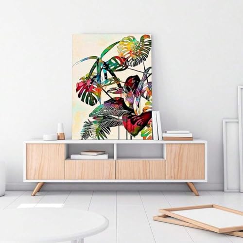 Impression sur toile Monstera avec cadre robuste 80 x 140 cm - 2