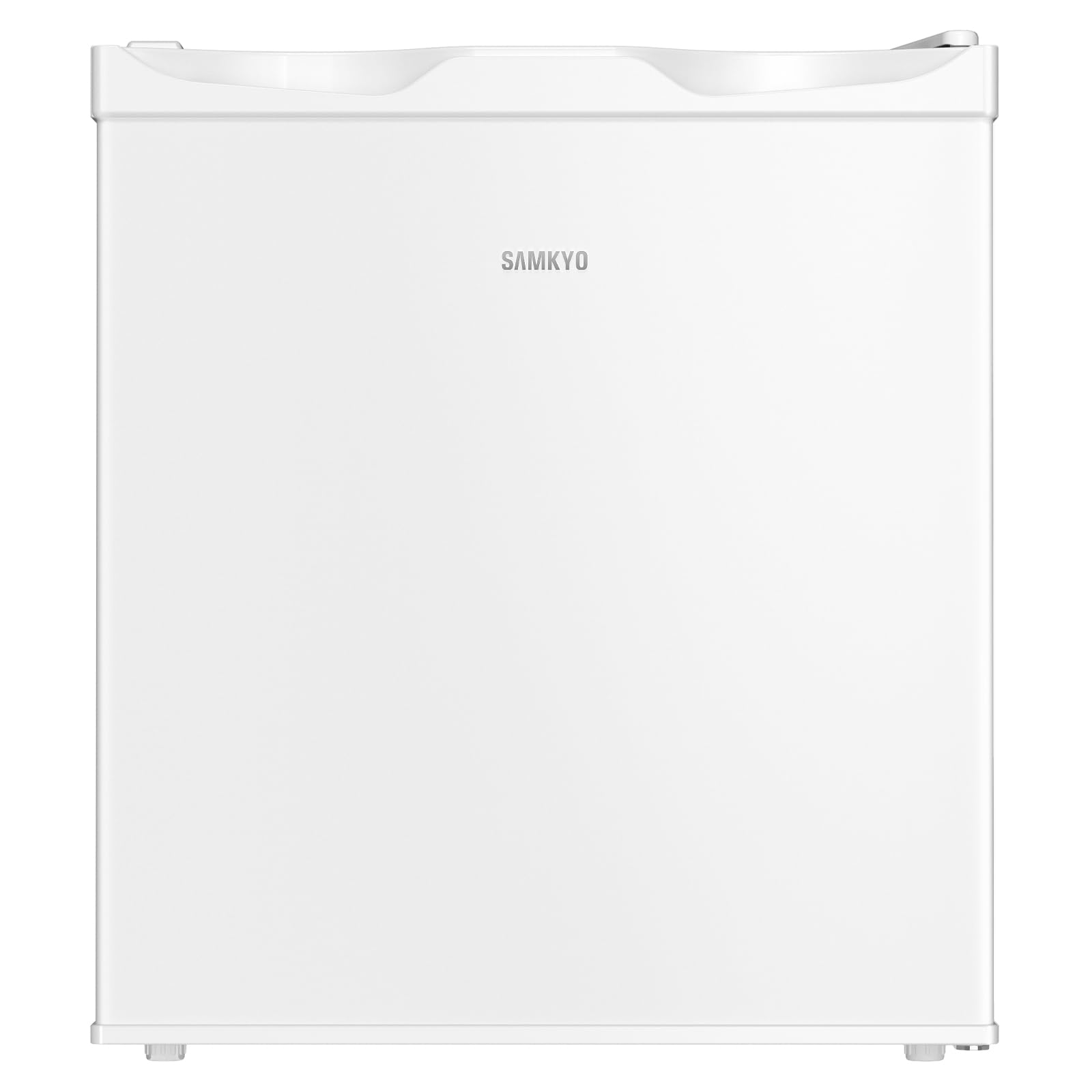 SAMKYO 冷蔵庫 48L 小型 幅45cm スリム 7段階温度調節 ミニ冷蔵庫 一人暮らし 省スペース コンパクト 前開き 1ドア 耐熱天板 静音 GU40 ホワイト