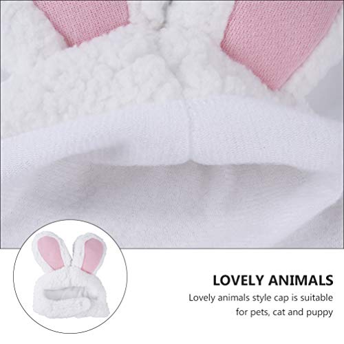 VILLCASE 2 Peças de Orelhas de Coelho de Estimação Chapéu de Orelhas de Coelho de Pelúcia Enfeites d