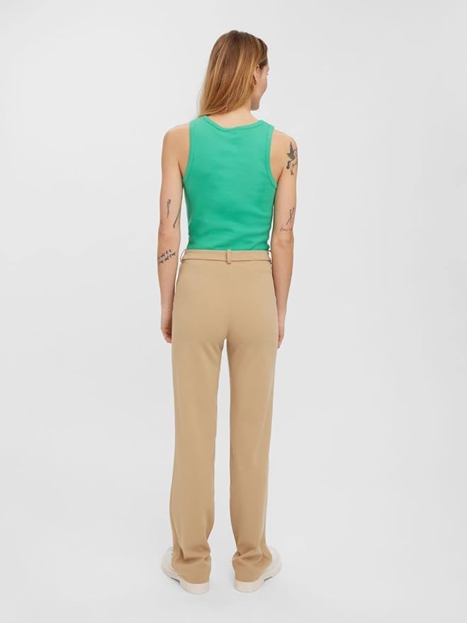 Vero Moda Vmzamira Mr Slim Straight Pant Ga Noos Broek dames, Brown Lentil, XL / 34L Vero Moda Vmzamira Mr Slim Straight Pant Ga Noos Broek dames, Brown Lentil, XL / 34L