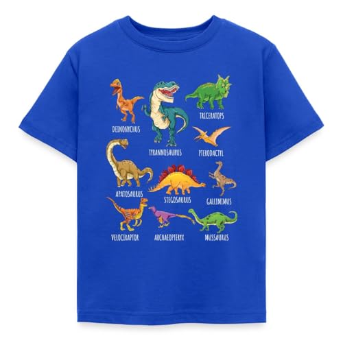 Spreadshirt Dinosaurier Arten Übersicht Dino T-Rex Comic Kinder...