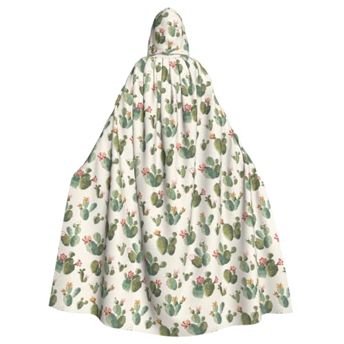 Cape à capuche cactus mignon pour cosplay adulte et déguisement de carnaval