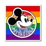 Rainbow Pride Mouse Annual Passholder Magnet 6' × 6'