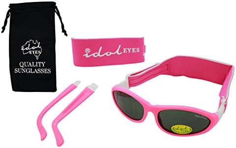 Baby Wrapz 2 Convertible Sunglasses 0-5 Years with 2 Headbands & Attachable Arms (Blue)