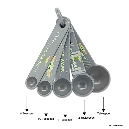 Disney Star Wars The Mandalorian Measuring Spoons - Adorable Baby Yoda Measuring Spoons for Kitchen Disney Star Wars The Mandalorian Measuring Spoons - Adorable Baby Yoda Measuring Spoons for Kitchen