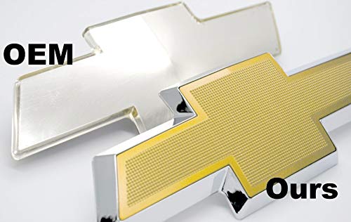 Custom Install Parts Front Grille Bowtie Emblem Gold Compatible with Chevrolet Avalanche Silverado 2003-2007 - Thumbnail 7