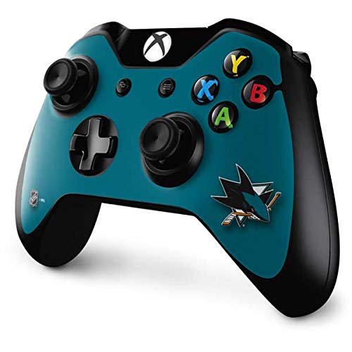 Skinit Decal Gaming Skin Compatible with Xbox One Controller - Officially Licensed NHL San Jose Sharks Solid Background Design