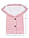 XMWEALTHY Unisex Infant Swaddle Blankets Soft Thick Fleece Knit Baby Girls Boys Stroller Wraps (Light Pink)