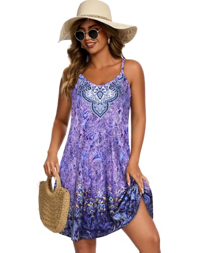 Image of JOELLYUS Womens Spaghetti Strap Dress Summer Dresses Beach Cover Ups Casual Sundresses with Pockets 2026