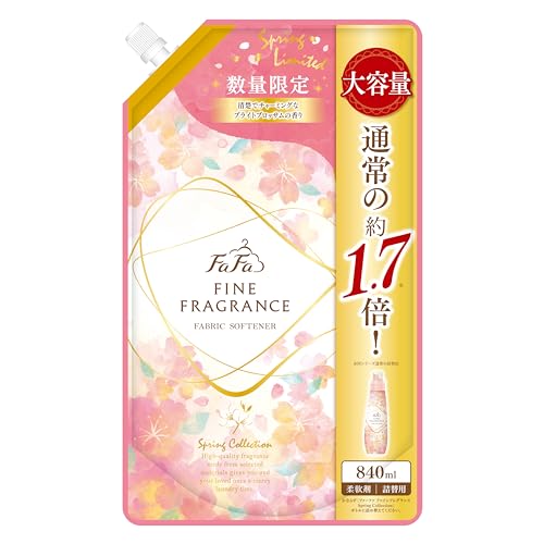 ファーファ 濃縮 柔軟剤 ファイン フレグランス スプリング コレクション ブライトブロッサム の香り 詰替 (840ml) 1個