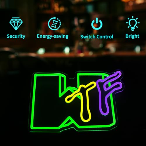 Image of Neon Sign, HSJNJKFU Neon Signs for Wall Decor Led Beer Bar Signs for Man Cave Room Decor Gift Light Up Sign USB Powered