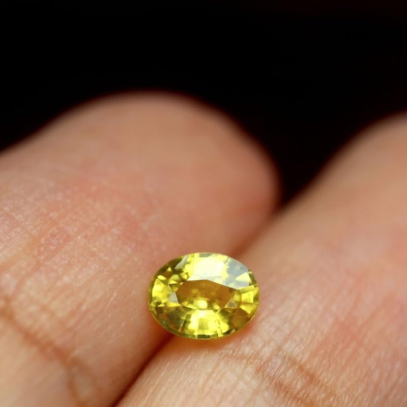 Saphir jaune véritable non traité : évitez les pierres synthétiques - 5