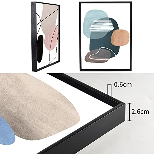 Mplong Wall Art 3 Pieces Of Framed Decorative Paintings Abstract Simple Orange White Blue And Other Color Blocks Wall Art Canvas Prints Wall Decor Gifts Size 16 Inch X 24 Inch X 3 Panels thumb #4