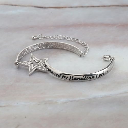 KUIYAI Hamilton Broadway Musical Gift My Thoughts Have Been Replaced By Hamilton’s Lyrics Bracelet For Her (hamilton brSILVERUK) - Image 4