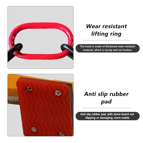 Versetzzange, 280kg Steinzange Verstellbare Öffnung von 12-26cm Durchmesser Bordsteinzange Hebezange Bordstein für Stein Anheben und Transportieren