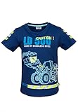 SALT AND PEPPER BY KIDS PARK Jungen Bagger Leuchtdruck T-Shirt, Navy, 104/110