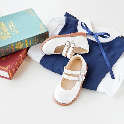 Image of Flaryzone Toddler Little Girl Mary Jane School Uniform Oxfords Flat Dress Shoes
