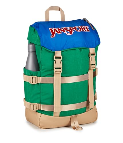 JanSport Skip Pack Backpack – 28L Capacity, Fits 13.5" Laptop, Large Main Compartment, Side Water Bottle Pocket – Ideal for Work & Travel, Jelly Kelly - image 2