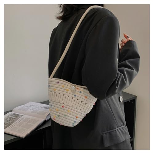 Casual Travel Cotton Summer Beach Bag Small Shoulder Crossbody Bags (Multicolor)4