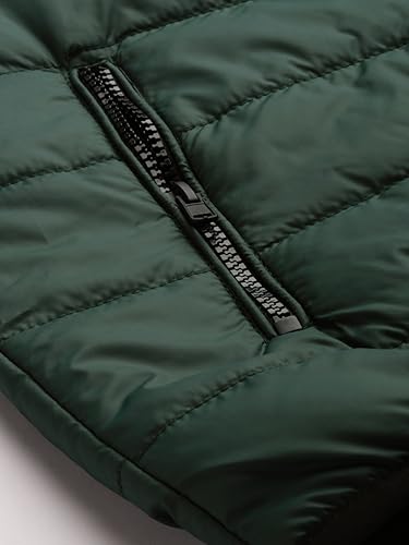 Image of The Indian Garage Co Men Slim Fit Solid Puffer Jackets