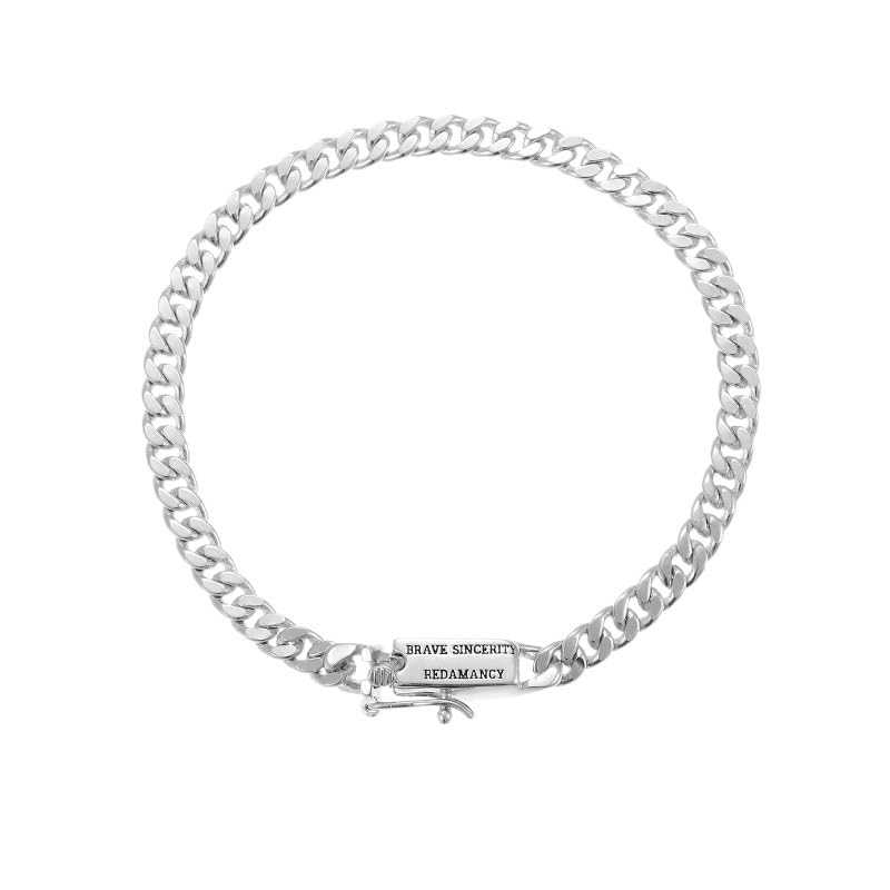 Genérico Pulsera De Plata，Pulsera Con Hebilla Cuadrada De Plata De Ley 925 Versátil Y Con Personalidad De Moda, Joyería Energética Para Mujeres Y Hombres De 18 Cm.