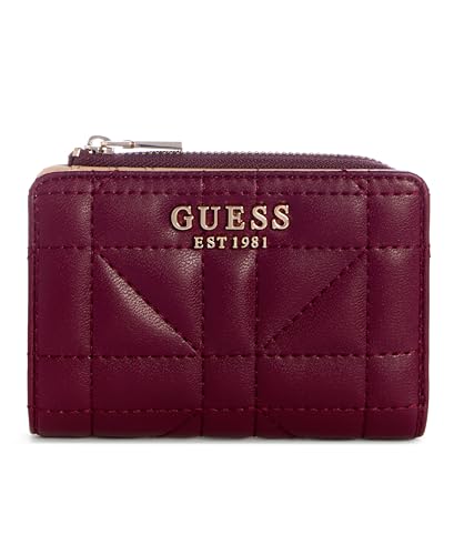 Image of Guess Women's Edita Zip Around Card Case Wallet, Burgundy, One Size
