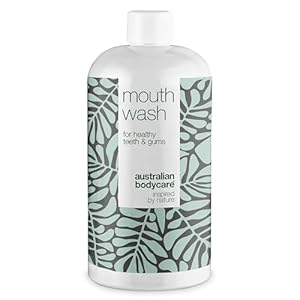 Mouthwash with Antibacterial Tea Tree Oil – 500 ml | Cares for and relieves Sore and Bleeding Gums | for a Healthy Oral Hygiene Without Bad Breath | 100% Vegan and dermatologically Tested
