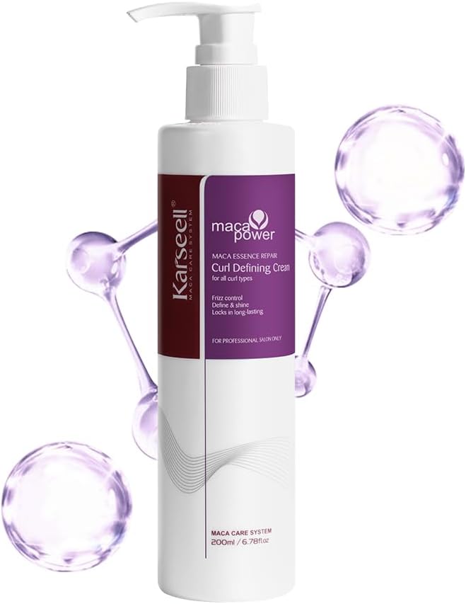 Karseell Curling Perfection Curl-Defining Cream essence repair All Curl Types & Hair Textures, Paraben-Free, 200ML（6.78oz）