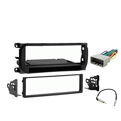 Harmony Audio Compatible with Jeep Wrangler 2003 2004 2005 2006 Single DIN Stereo Harness Radio Install Dash Kit Package