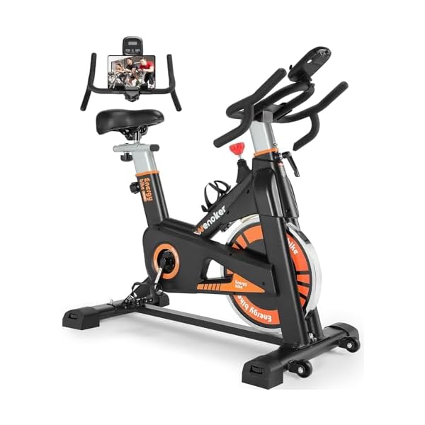 Exercise Bike, WENOKER Stationary Bike for Home, Indoor Bike with Silent Belt Drive, Heavy Flywheel, Multi-grips Handlebar and Upgraded Digital Display