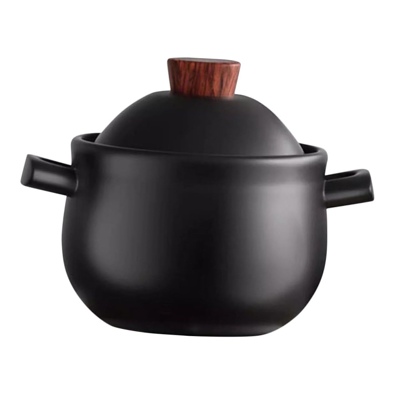 Casserole Tajine en Céramique Noire 2, 5 L, Cuisson au Feu