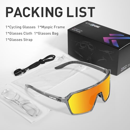 KAPVOE Polarized Cycling Glasses Men Women Sports Sunglasses Mountain Bike Baseball MTB Running Fishing Golf Driving - K335 — view 6