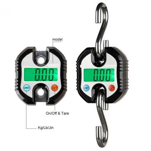 Waga wisząca, Waga elektroniczna, podświetlenie LCD, maksymalna waga 150 kg, MINI waga dźwigowa(Nero)