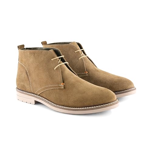 Silver Street London Newington Suede Leather Mens Chukka Boots Lightweight Durable Smart Casual Boots for Men Tan UK 9