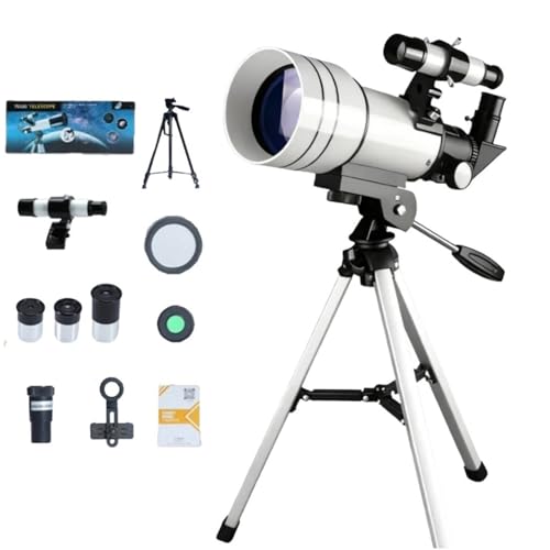 Sonoras Astronomical Telescope 70mm Aperture Refractor Telescope with Smartphone Adapter and Solar Filter, 120x Magnification for Moon, Planets and Terrestrial Viewing, Tripod and Accessories Included