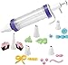 Wilton Dessert Decorator - The Kit Includes a Plunger-Style Tool, 2 Couplers, 1 Fill Tip, 4 Decorating Tips, Plastic, White & Purple