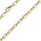 collier kette gold 585 3mm Plattenkette, 585 Gelbgold, 50cm